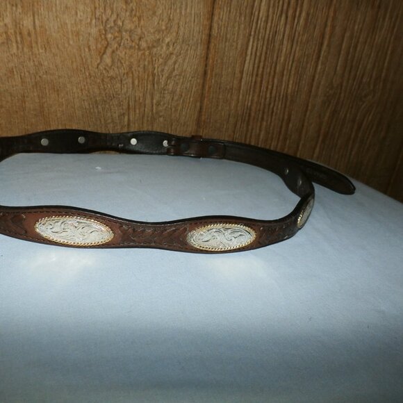 Grants Brown Braided Leather Western Belt with silver Conchos size 36 - Picture 15 of 15